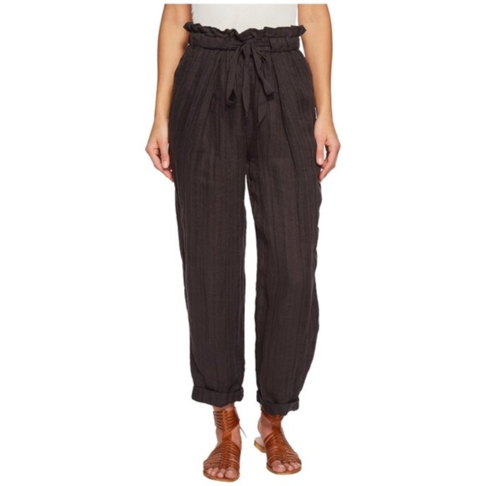 Free People Linen Paper bag Waist Pants